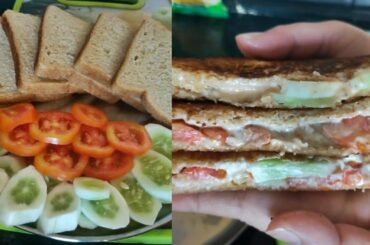 Kheera Tamatar Sandwich | Street style Veg Sandwich| Healthy Sandwich Indian breakfast Recipe |