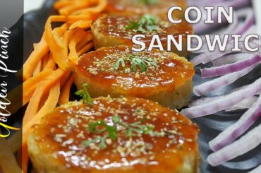 Coin Sandwich recipe | Easy Potato Sandwich | Beaten Rice Sandwich | Quick Snack idea