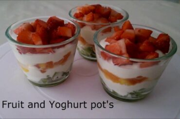 Fruit pots Dessert. Easy, Simple cooking.