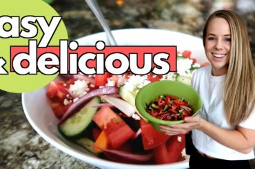 Easy & Delicious Greek Salad Recipe with Homemade Dressing | Healthy Eating During Quarantine