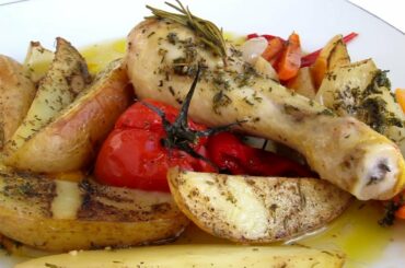 EASY ROASTED CHICKEN DRUMSTICKS, VEGETABLES RECIPE II HEALTHY FOOD