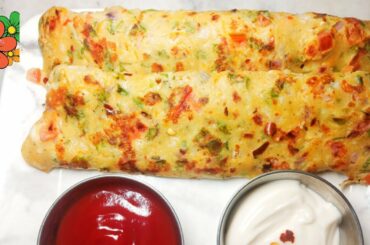 Spicy Veg Crepe Paratha/ 5 Minutes Easy Breakfast Recipe/Easy Healthy Snacks Recipe