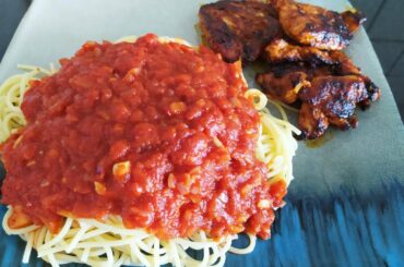 SPAGHETTI AND CHICKEN FAJITAS RECIPE | HEALTHY COOKING