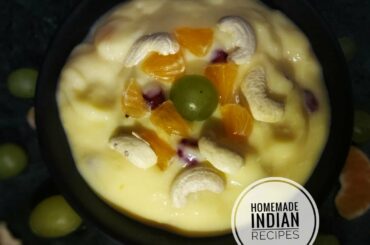 Fruit Custard Recipe | Healthy Dessert Recipe | How to Make Custard || Lockdown Recipes