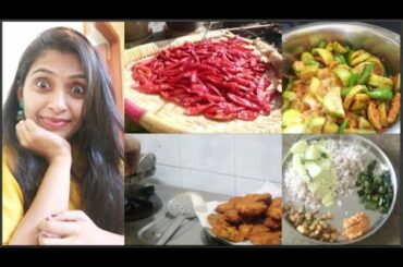 DIML || Full Kerala Meals, Husband’s Special Pickle, My style Vada || LUNCH TO DINNER ROUTINE