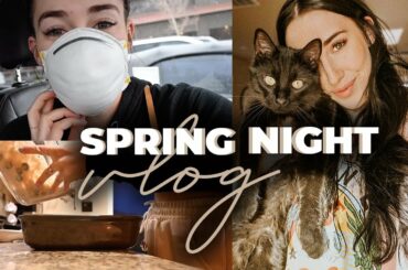 SPRING NIGHT ROUTINE/VLOG | Healthy Banana Bread
