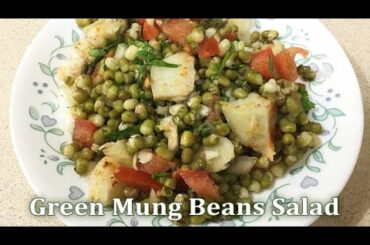 Mung Beans Salad Recipe | Healthy Green Moong Bean Mix