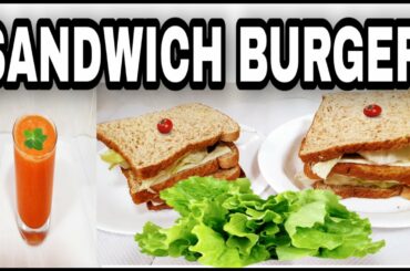 SANDWICH BURGERS RECIPE/ SANDWICH BURGERS WITH TURMERIC/ BREAKFAST SANDWICH BURGERS