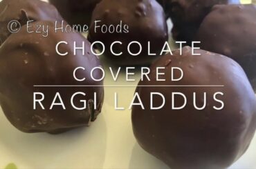 Chocolate Covered Ragi Laddus | Healthy Dessert | Kids Snack Recipe
