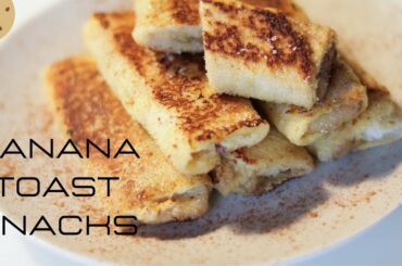 Banana Bread Toast Healthy Snacks -طريقة عمل توست بالموز