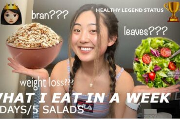 what i eat in a week to be a *HEALTHY LEGEND* (5 DAY SALAD CHALLENGE)