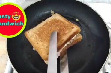 Cheesy Veg Sandwich Recipe on Tawa | 5 min Easy Healthy and Tasty Breakfast/ Snacks Recipe |Sandwich