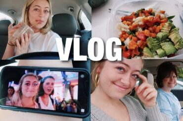 VLOG: drive in church, healthy recipes, mini grocery haul & coffee