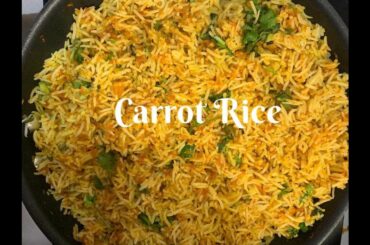 Carrot Rice Recipe||Healthy Lunch Box Recipe||Leftover Rice Recipe