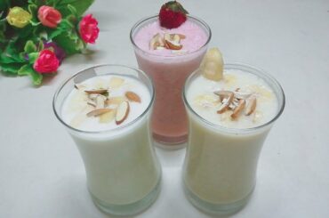 3 healthy and energetic milkshakes recipes. RAMZAN SPECIAL.