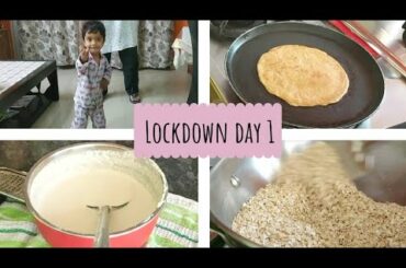 #Lockdown day 1 || #staysafe #stayhome || healthy breakfast routine || healthy oats chilla recipe ||