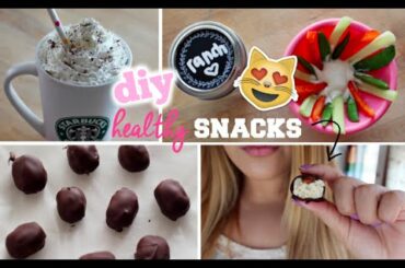 DIY HEALTHY SNACK IDEAS! DIY Starbucks Frappachino, Almond Joy + more!