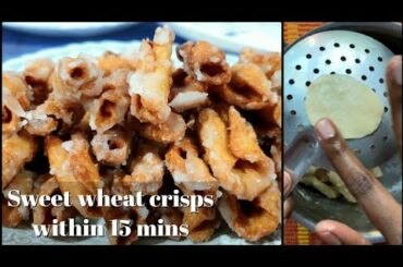 Sweet wheat crisps - Sweets recipe - Snacks recipe - Crispy snacks recipe - Healthy snacks for kids