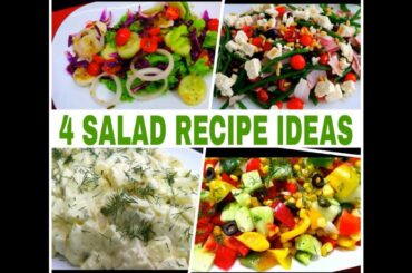 4 SALAD RECIPE IDEAS|| HEALTHY SALAD || VEGAN DIET