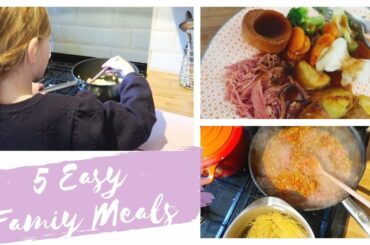 FAMILY MEALS FOR THE WEEK |FIVE SIMPLE DINNER RECIPES|