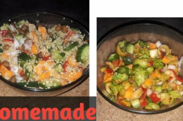 Healthy Breakfast Quinoa Salad & Vegetable Salad Recipes in Tamil / தினை & வெஜிடபிள் சாலட்/ Homemade