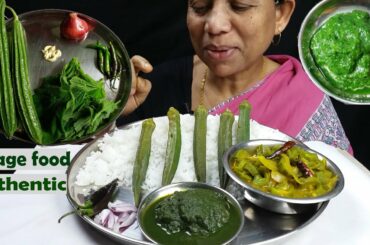 Food of village Authentic Healthy Food mukbang (Indian Food)