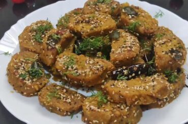 Healthy bottle gourd snack recipe in Kannada/Lauki muthiya gujarati style/Dudhi Muthiya  in Kannada