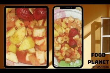 Strawberry fruit salad | Fresh Fruit Salad | A Healthy Food Salad with Strawberry at Home