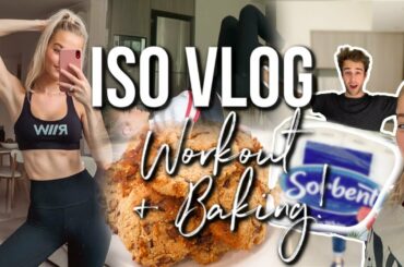 QUARANTINE VLOG! Fat Burning Workout + Healthy Cookies Recipe!