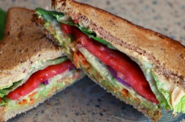 Easy Gluten Free Veggie Sandwich-No Oil