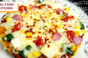 घर का बना टेस्टी एंड हेल्थी व्हीट-तवा पिज़्ज़ा!!! Homemade healthy & tasty Wheat-Tawa Pizza!!!
