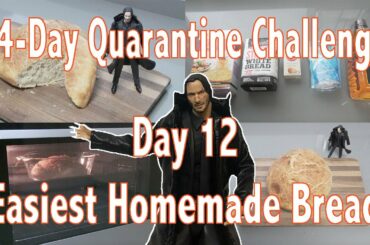 [Day 12] 14-Day Quarantine: Bake NO KNEAD Bread from Scratch (Ciabatta | Time-Lapse)