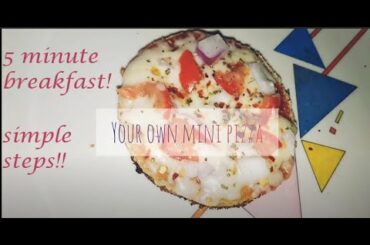 Mini bread Pizza in just 5 minutes/Healthy bread breakfast/Cheesy Pizza