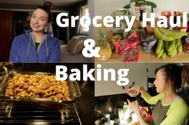 VLOG: FOOD HAUL, & BAKE WITH ME! HEALTHY BANANA BREAD