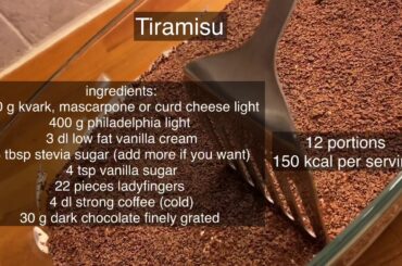 Healthy Tiramisu/ Easy And No Bake Dessert/ Healthy Dessert/ Calorie Counted Recipes For Weight Loss
