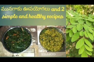 Healthy and simple  మునగాకు fry/and pappu 2 tasty recipes