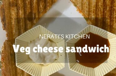 Veg cheese grilled sandwich / easy homemade sandwich