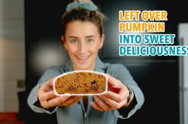 LEFTOVER pumkin puree turned into a HEALTHY CHOCOLATE PUMPKIN BREAD
