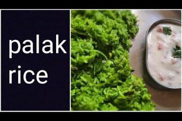 Palak rice/healthy breakfast recipe/launch box recipe/leftover rice palak rice recipe in kannada
