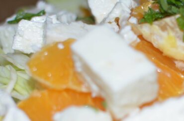 Cabbage salad with feta cheese orange and apple [Quick, Healthy & Easy]