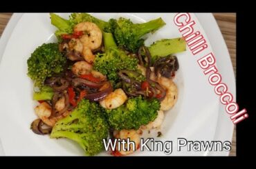 Cook With Me CHILI PEPPER BROCCOLI WITH KING PRAWNS | Healthy Fall Recipes | Awura Abena