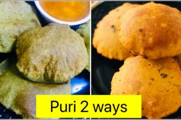 Puri 2 ways | Palak Puri Recipes | Aloo Suji Masala Puri | Aarum's Kitchen