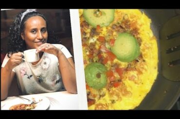 HEALTHY BREAKFAST|HOW TO MAKE EASY CRISPY ORGANIC VEGGIE OMLET MADE BY MY HUSBAND  | ETHIOPIA NEGASH