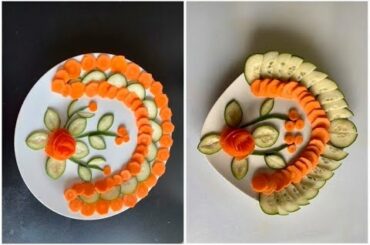 2 Super Salad Decoration Ideas - Vegetable Flower Plate Decoration