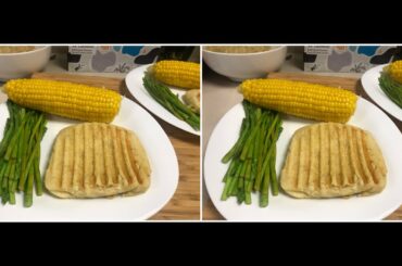 HOW TO COOK POTATO SANDWICH WITH CORN AND ASPARAGUS EASY LUNCH RECIPE
