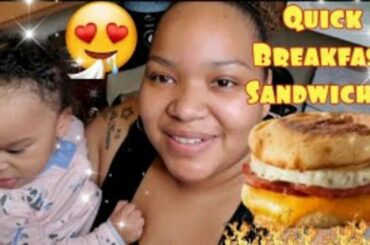 COOKING QUICK BREAKFAST SANDWICHES DURING QUARANTINE #withme
