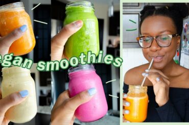 5 Easy Vegan Smoothie Recipes! (healthy quarantine smoothies) | veggieonpennies