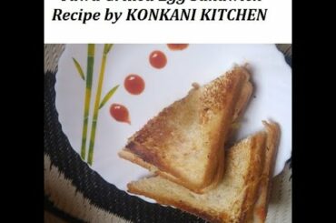 Tawa Grilled Egg Sandwich Recipe | Quick Sandwich Recipe | Crispy Tawa Boiled Egg Sandwich