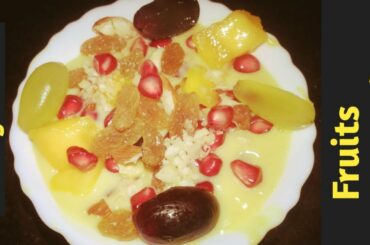 Fruit Custard recipe | custard recipe | fruit salad recipe | Healthy Dessert recipe | Sunday Kitchen