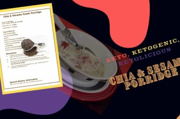 HOW TO PREPARE KETO CHIA & SESAME PORRIDGE| KETO RECIPES| HEALTHY FOOD RECIPES/DIABETIC APPROPRIATE